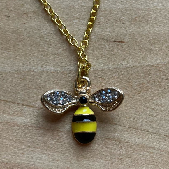 Sparkling Bumble Bees Necklace - Picture 1 of 5